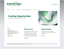 Tablet Screenshot of edenbridgepharma.com